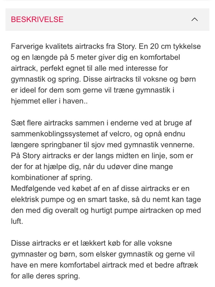 Gymnastikmåtte, Story