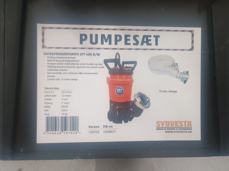 Dykpumpe SPT 400 R/W