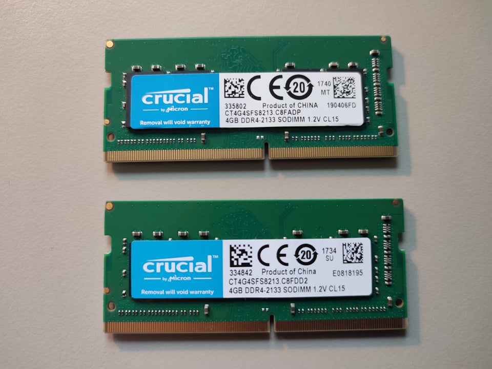 Crucial, 2 x 4 GB, DDR4 SDRAM