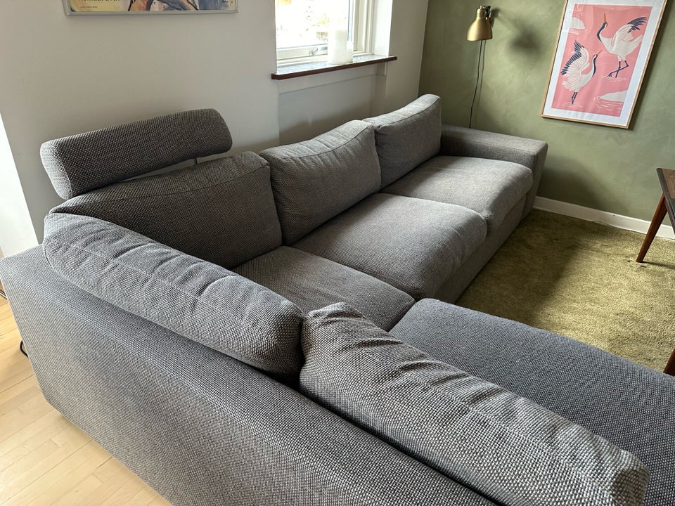 Hjørnesofa, stof, 5 pers.