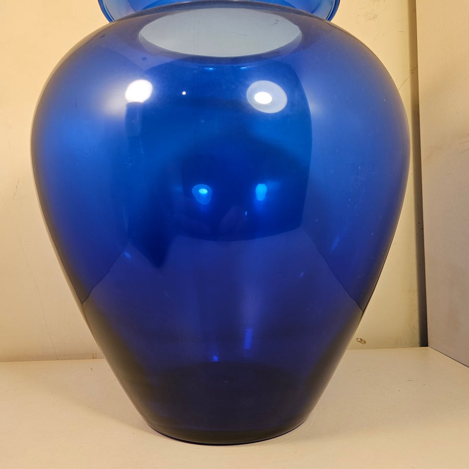 Glas Vase Blåt glas