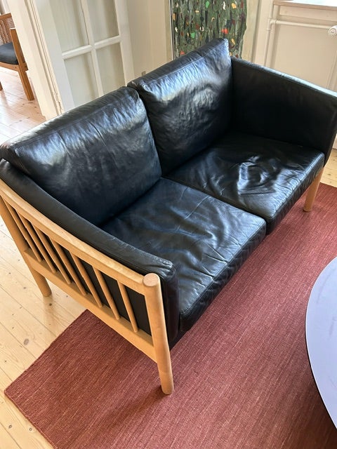 Sofa, læder, 2 pers.