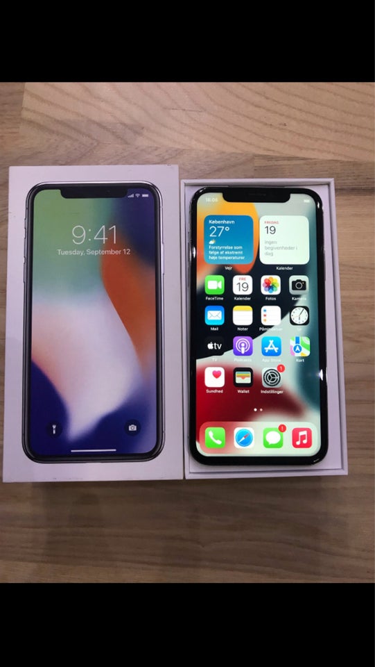 iPhone X, 256 GB, sort