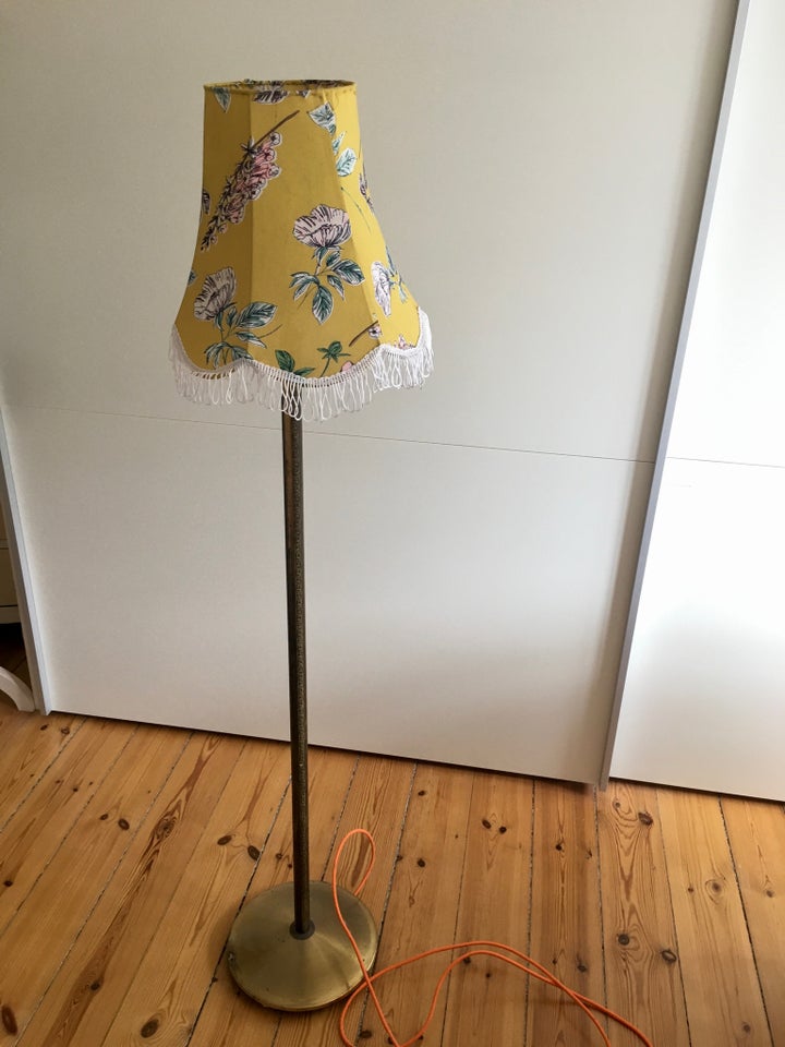 Gulvlampe Vintage lampe i messing