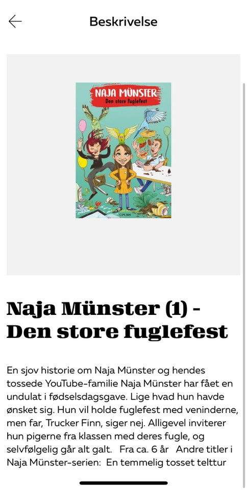 Den store fuglefest, Naja Münster