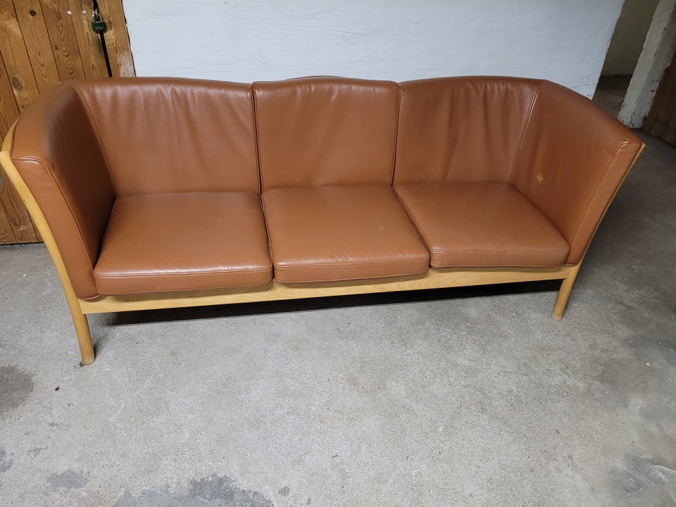 Sofa, læder, 3 pers.