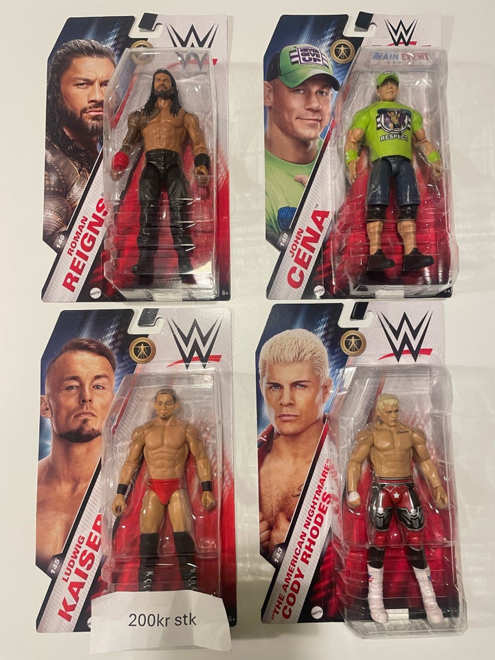 WWE wrestling figurer, Mattel