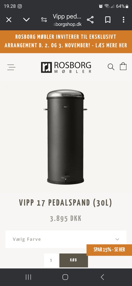 Pedalspand, Vipp 17