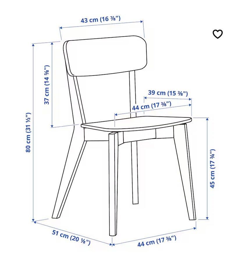 Spisebordsstol, Træ, Ikea