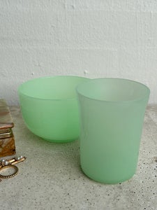 Glas Krukke skål Opaline