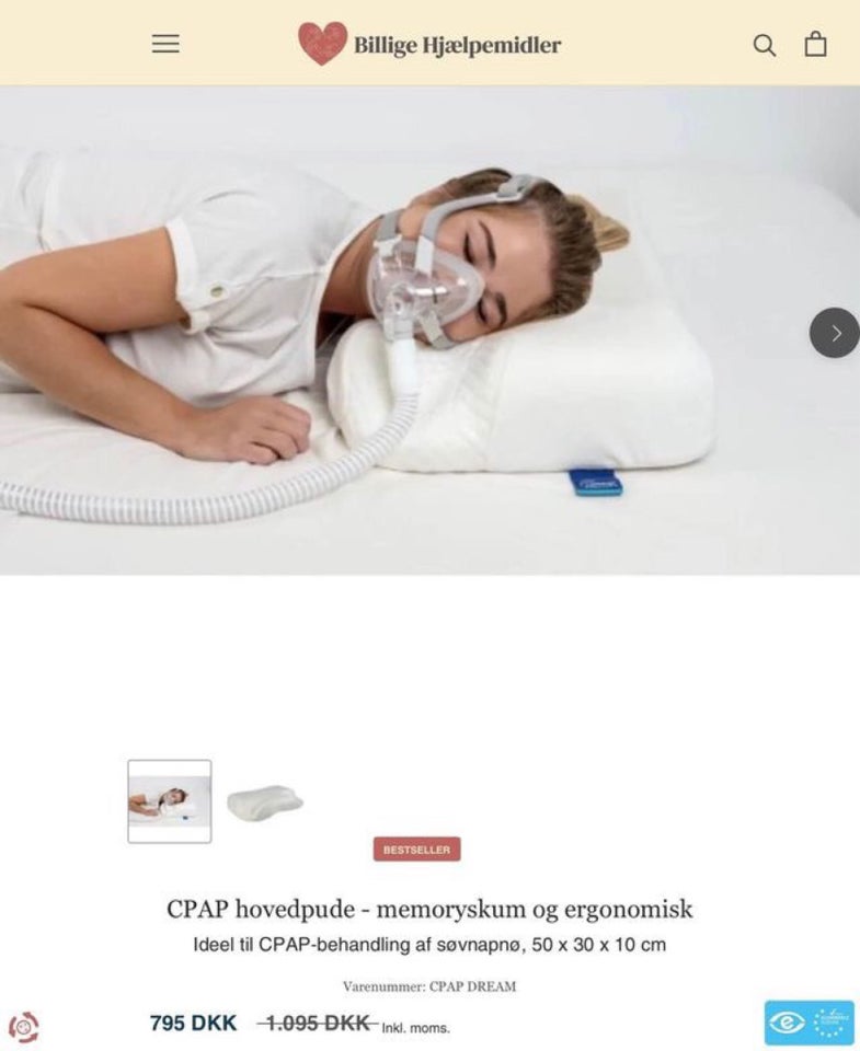 Pude, CPAP hovedpude