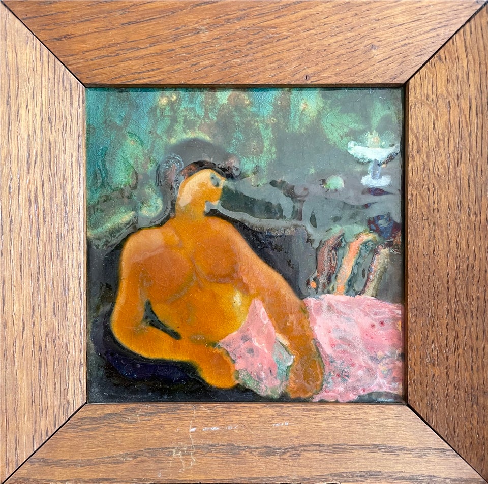 Oliemaleri Tjek Jerne 22 x 22 cm