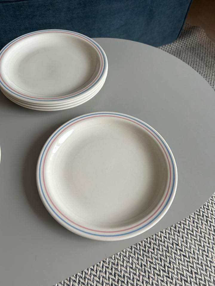 Porcelæn, 6 engelske tallerkner,