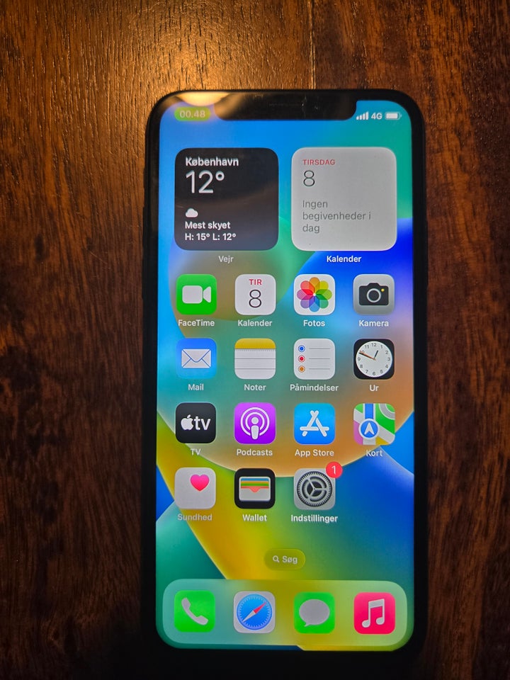 iPhone X, 64 GB, sort