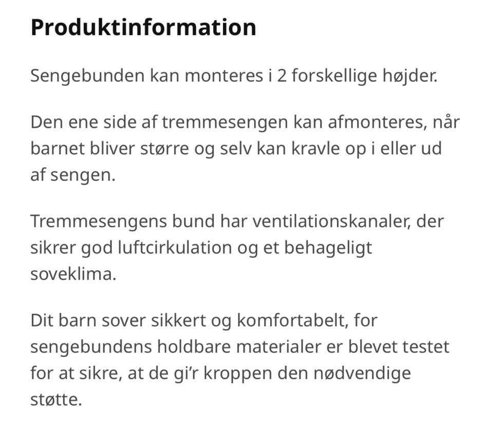 Tremmeseng, b: 60 l: 120