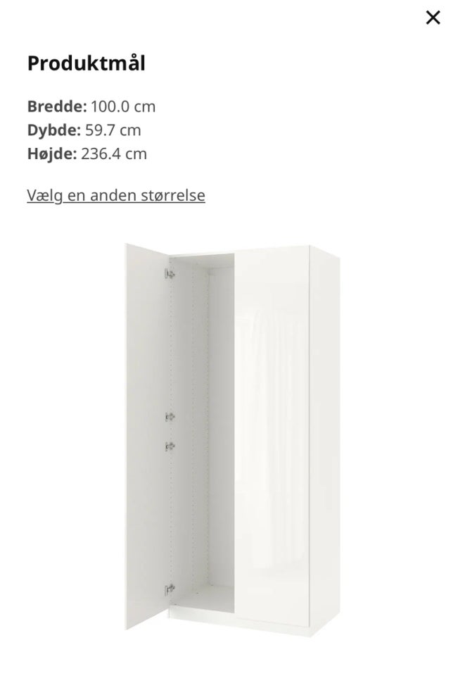 Garderobeskab, Ikea pax