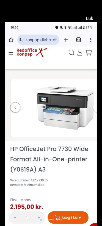 Blækprinter, multifunktion, HP