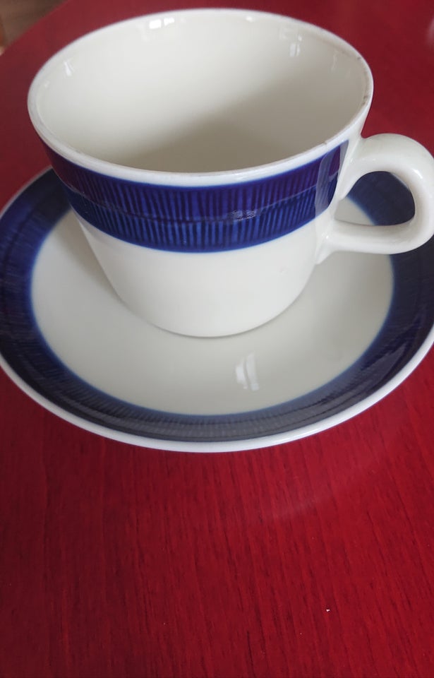 Porcelæn Kaffekop+underkop Blå