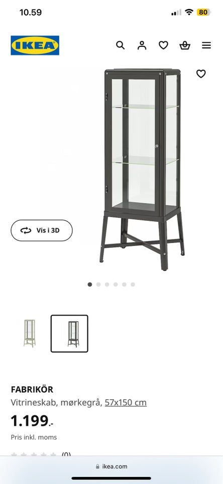 Glasskab Ikea