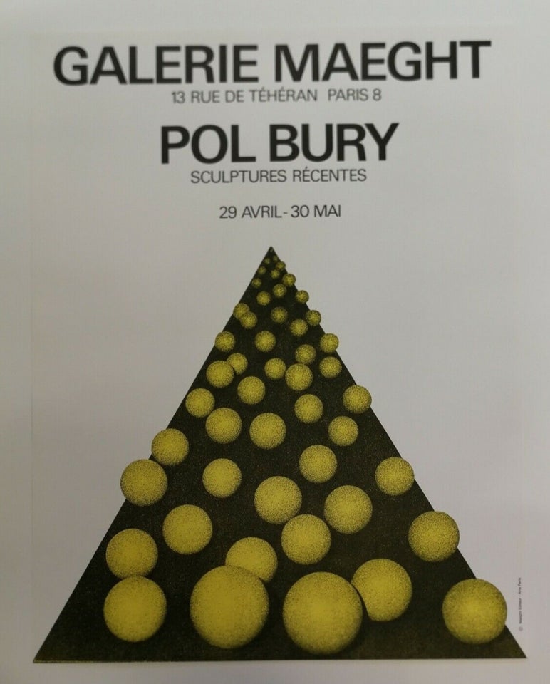 Galerie Maeght plakat Pol Bury b: