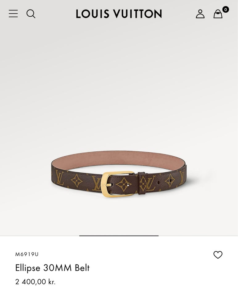 Bælte Louis Vuitton str 85