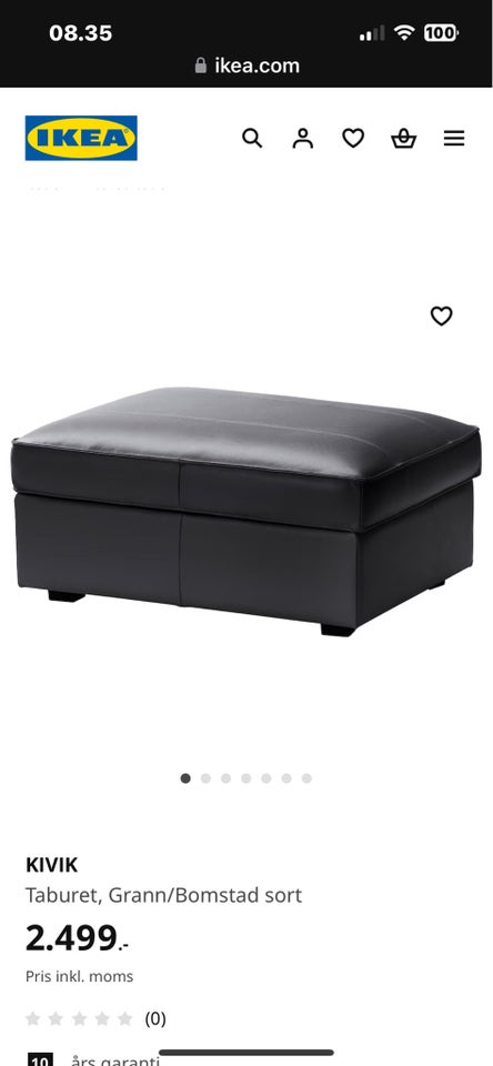 Puf med opbevaring Ikea kivik