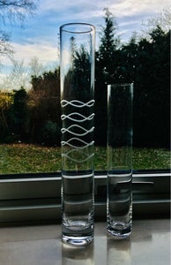 Glas 2 slanke vaser