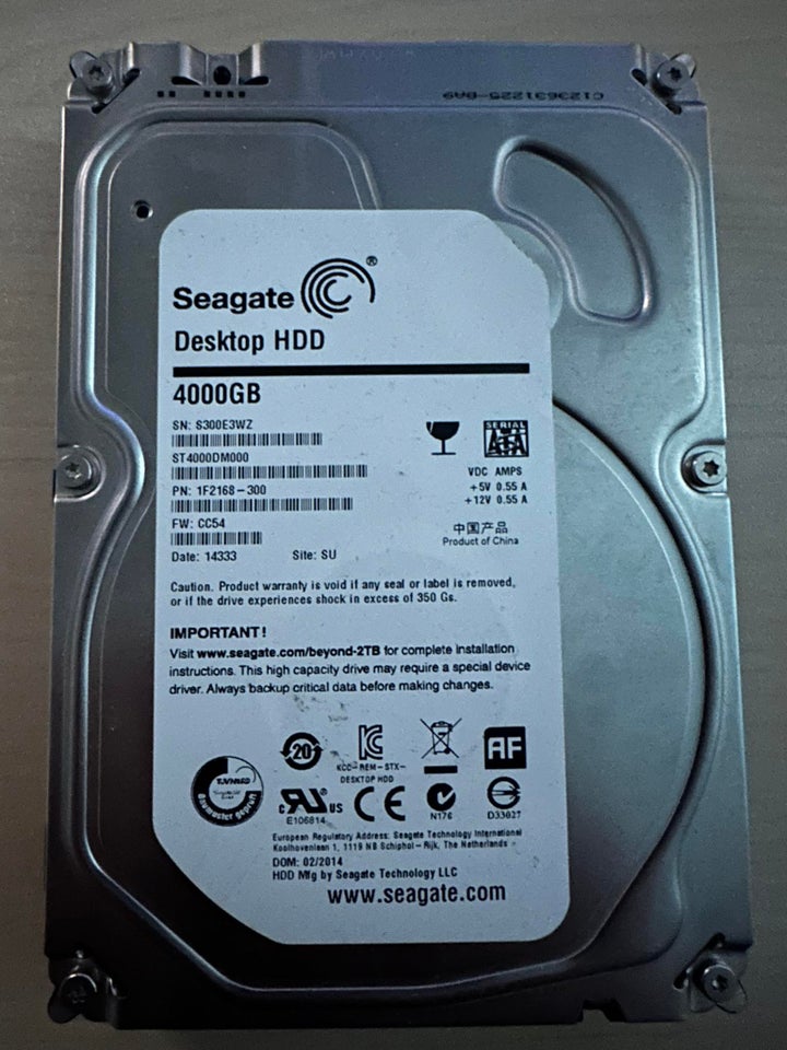 35" Seagate Desktop 4TB 4000 GB
