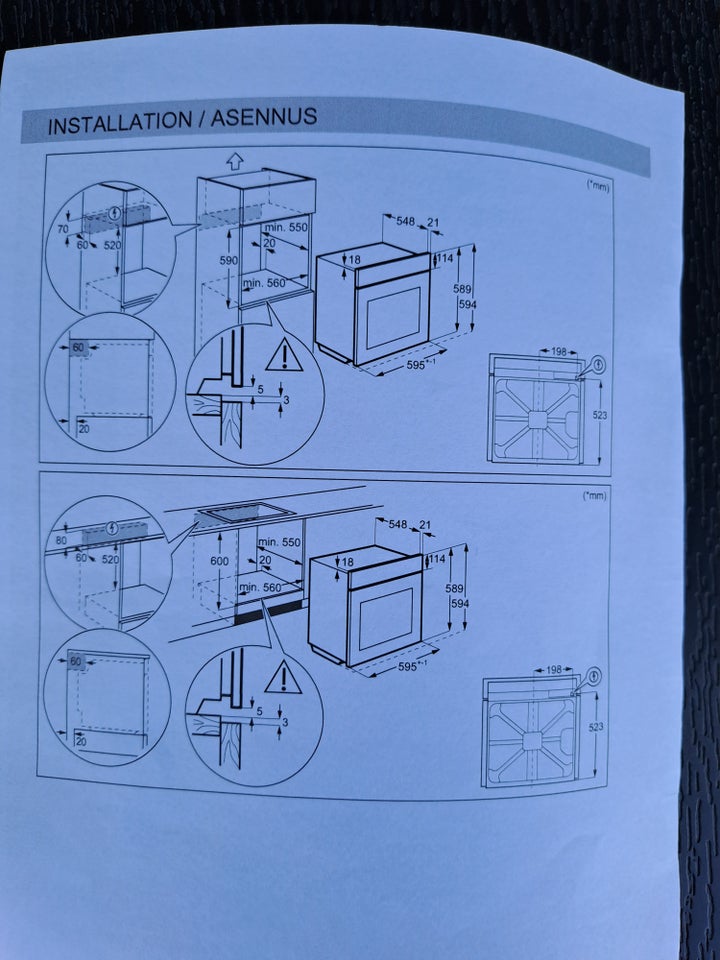 Indbygningsovn Electrolux