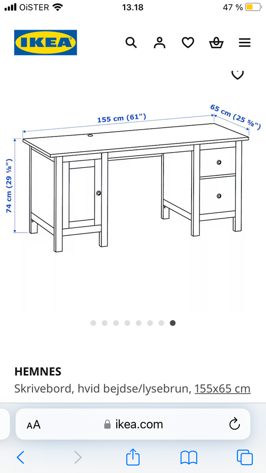 Skrivebord, Hemnes