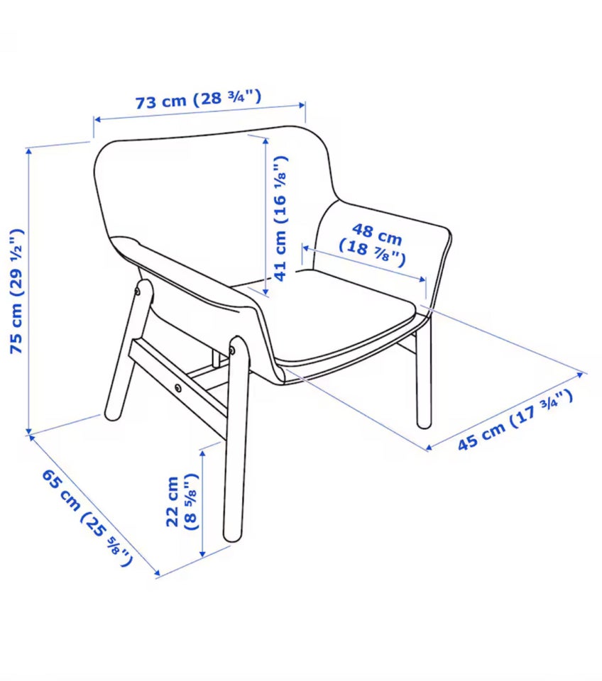 Lænestol, træ, Ikea