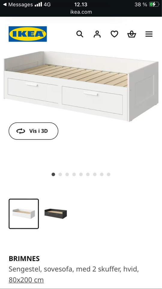 Sengeramme, Ikea , b: 90 l: 100 h: 40