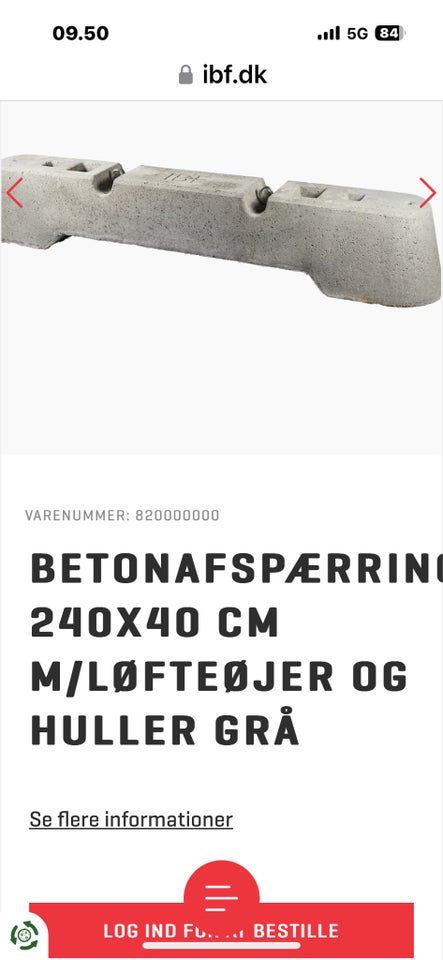 BETONAFSPÆRRING