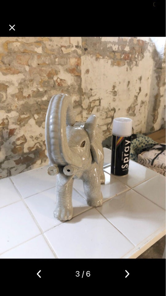 Porcelæns elefant  Fransk Vintage