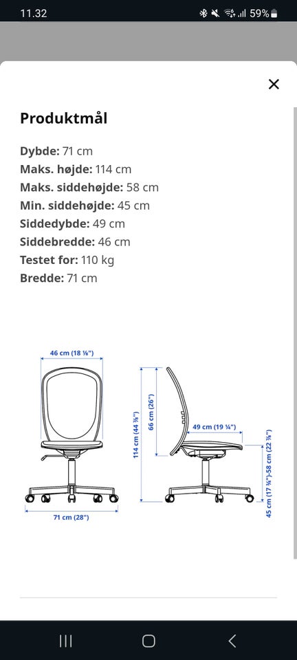 Kontorstol Ikea