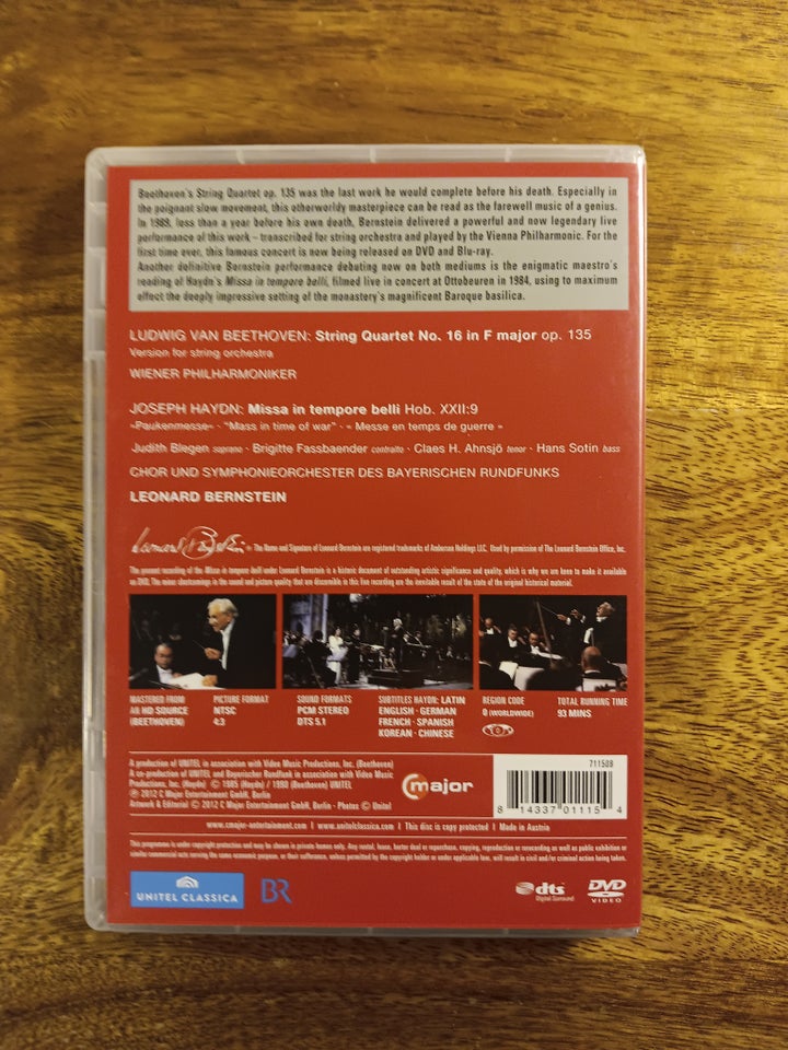 Beethoven og Haydn, DVD, andet