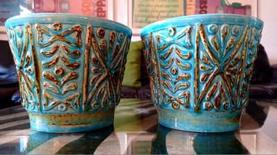 Keramik vintage urtepotter i
