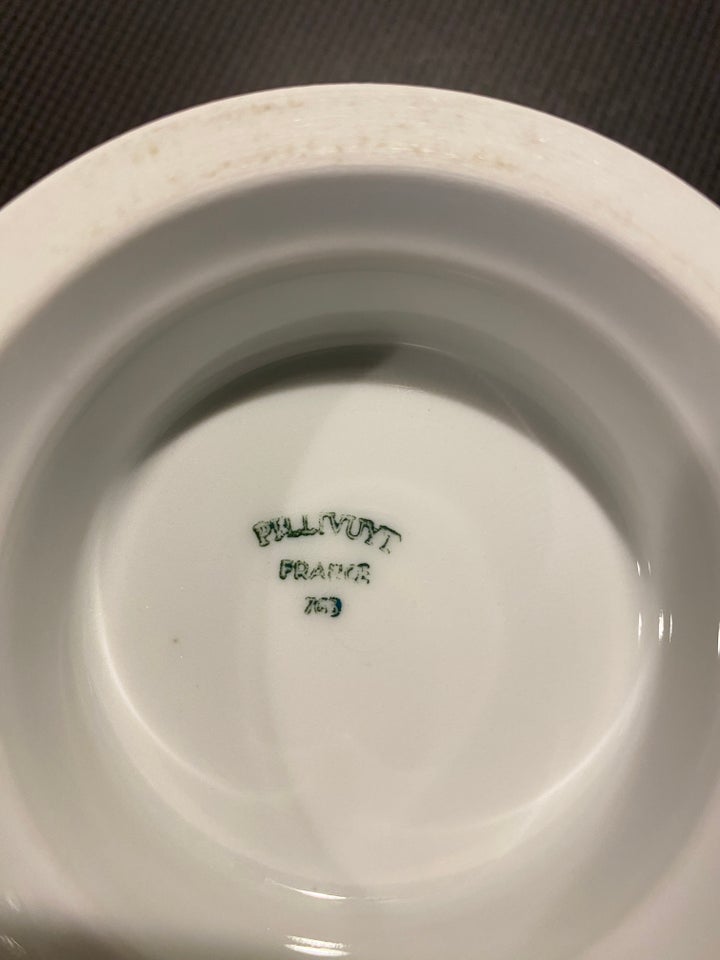 Porcelæn, 3 SKÅLE BLA."PILLIVUYT"