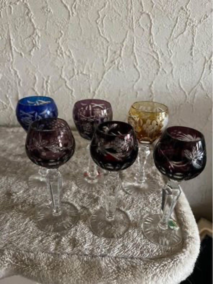 Glas 6 flotte Rømer krystal likør