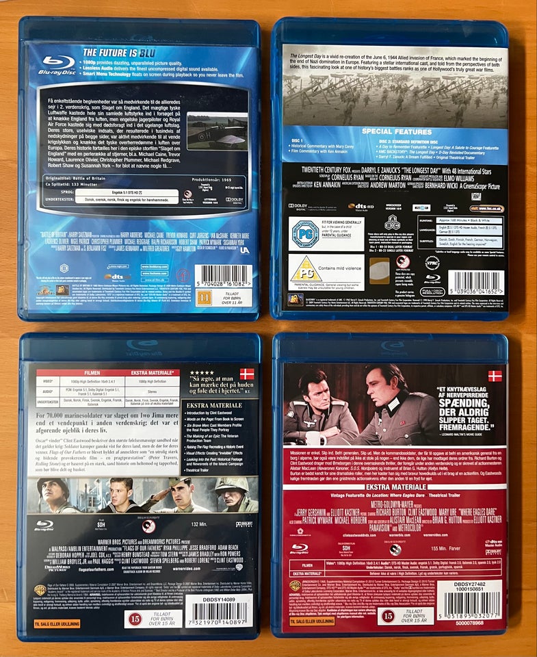 Ørneborgen m.fl., Blu-ray, andet