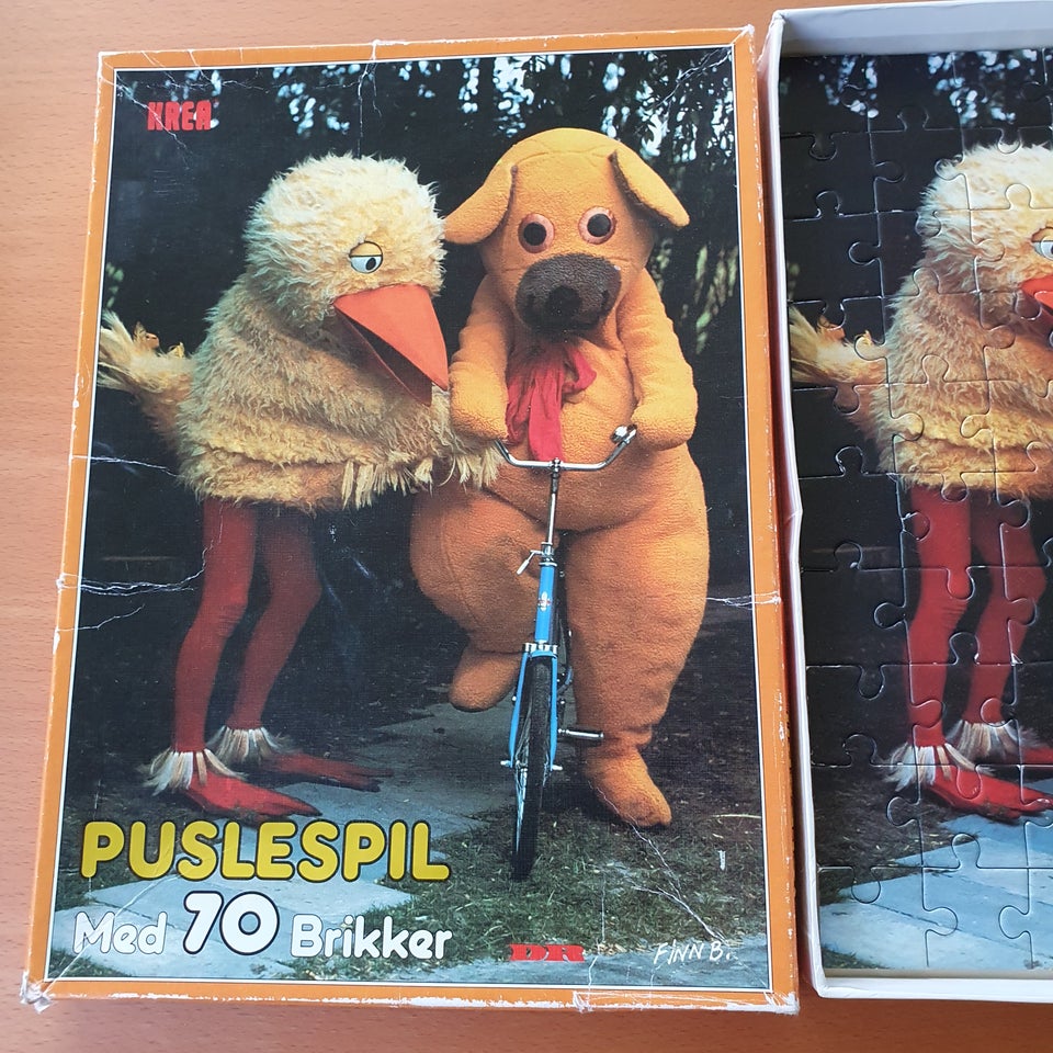 KREA Bamse og kylling med cykel 70