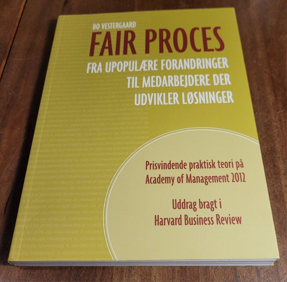 Fair proces, Bo Vestergaard, emne: