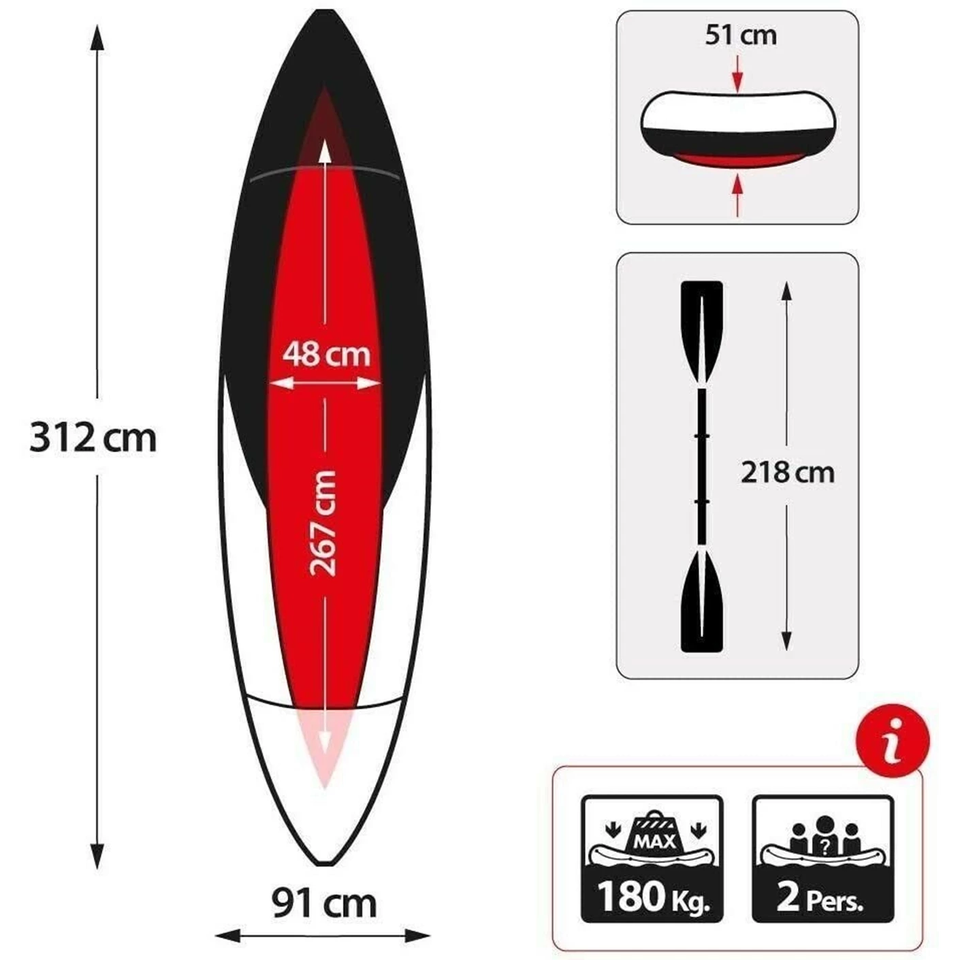 Kajak, Oppustelig, Intex Explorer