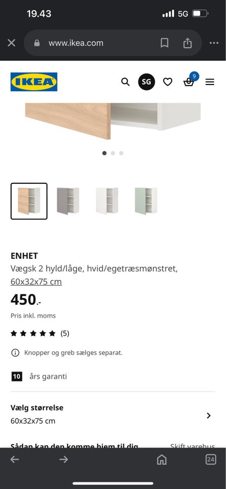 Overskabe, Ikea Enhet