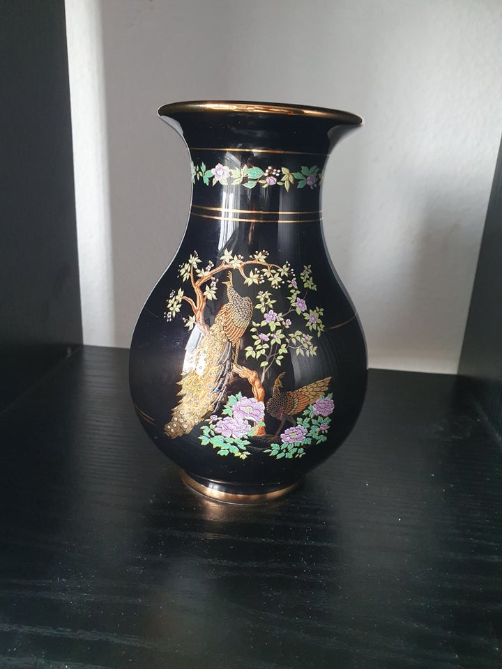 Keramik Vase med 24 Karat Guld