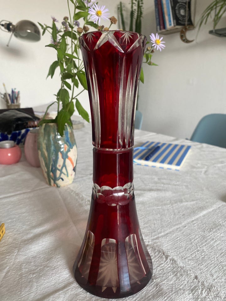 Bøhmisk vase Glas