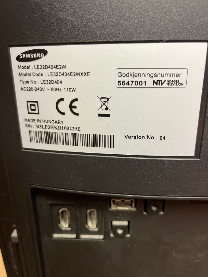 LCD, Samsung, LE32D404E2W