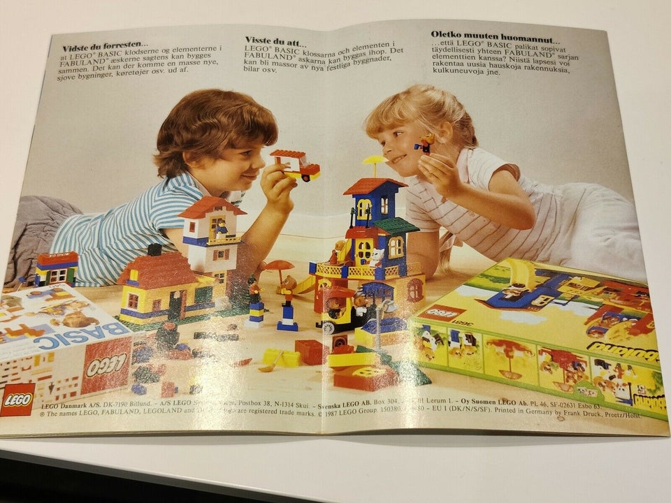 Lego andet Legokataloger 1987