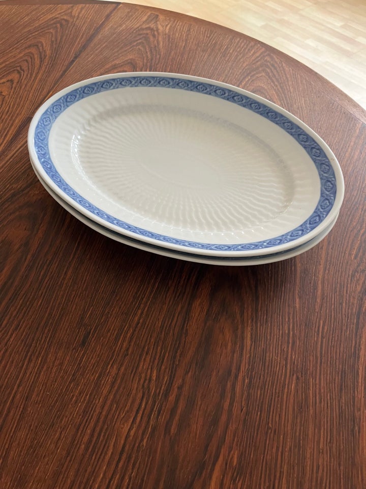 Porcelæn Blå Vifte Fad 11508