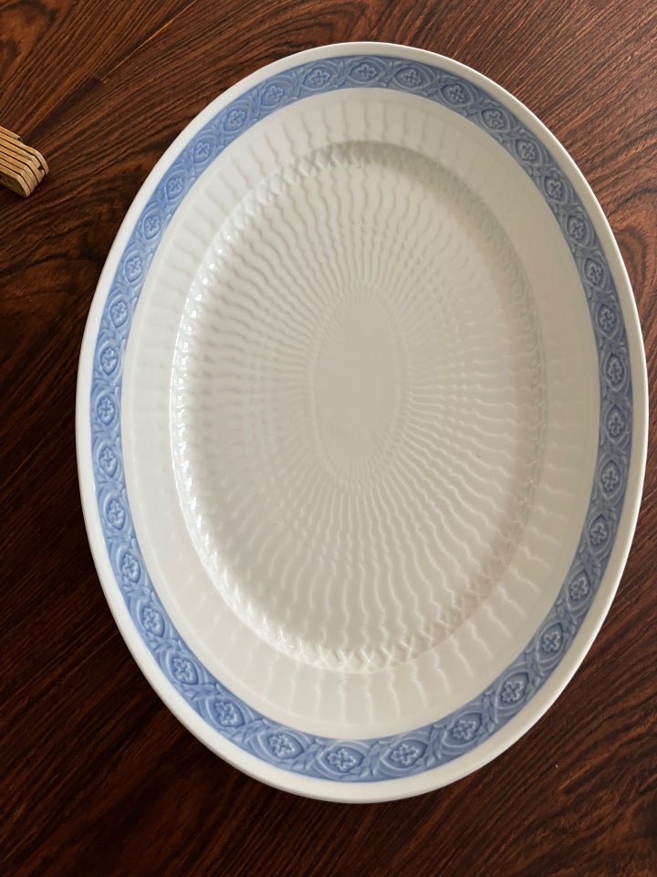 Porcelæn Blå Vifte Fad 11508